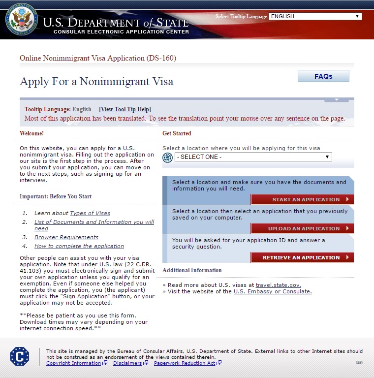 Ds 160 сайт. Nonimmigrant visa application. DS 160. Анкета DS 160. Форма DS-160 образец.