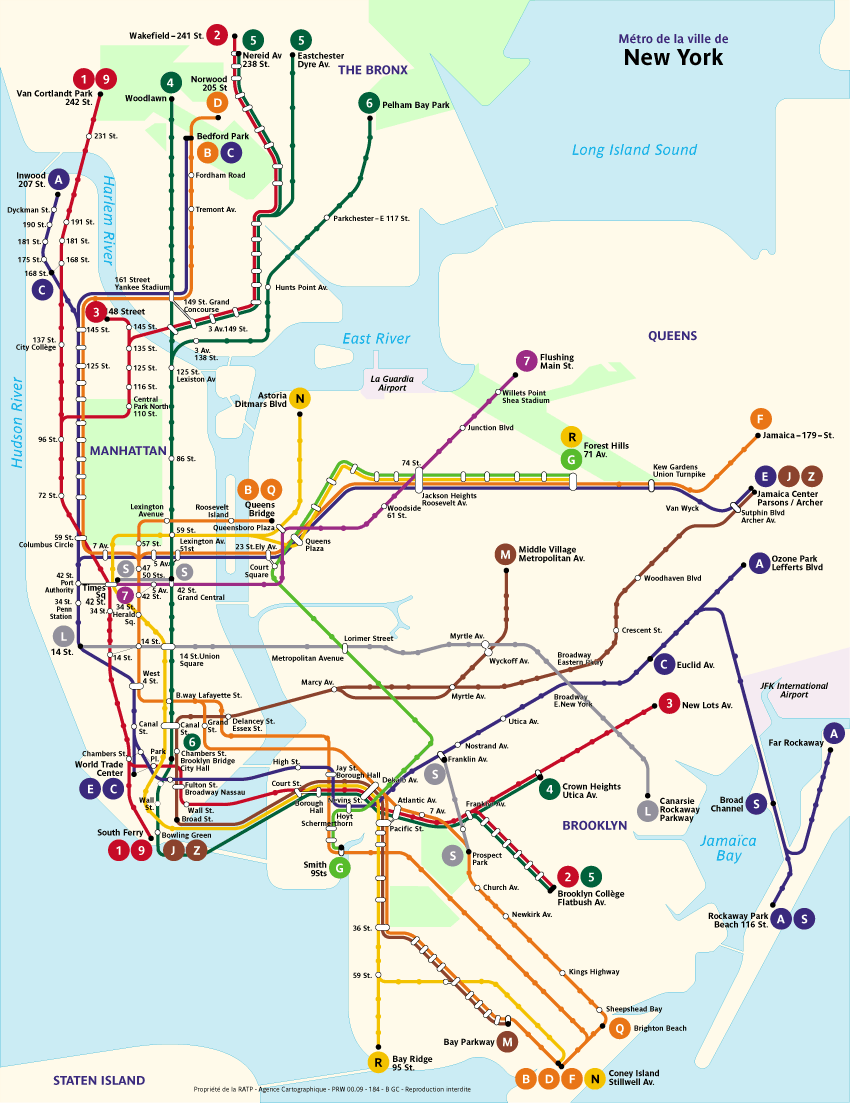 Схема метро бруклина