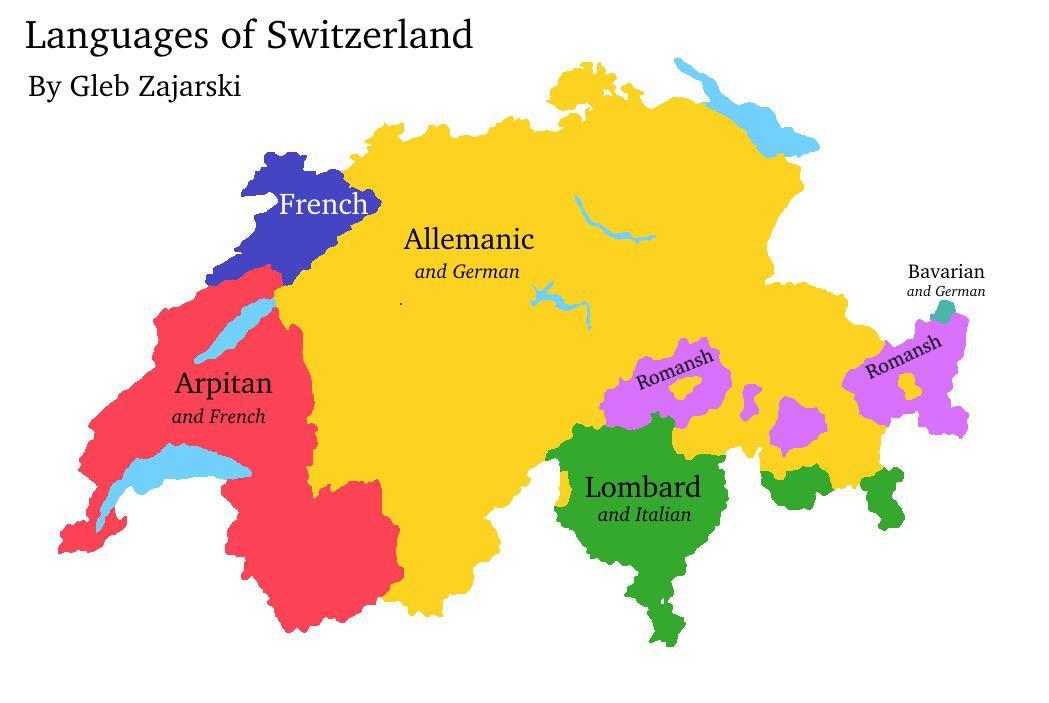 Деление швейцарии. Швейцария языки карта. Языки Швейцарии. Этническая карта Швейцарии.