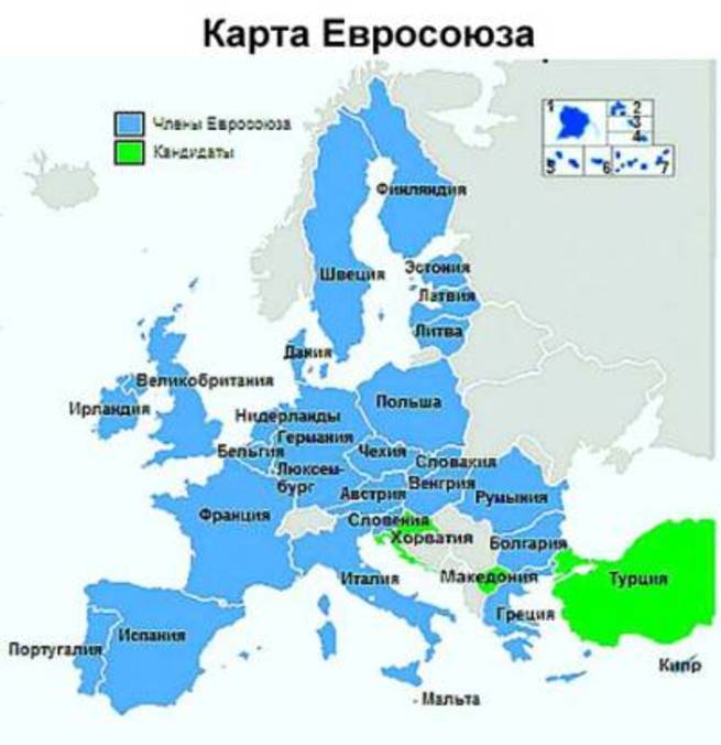 Ес и россия карта