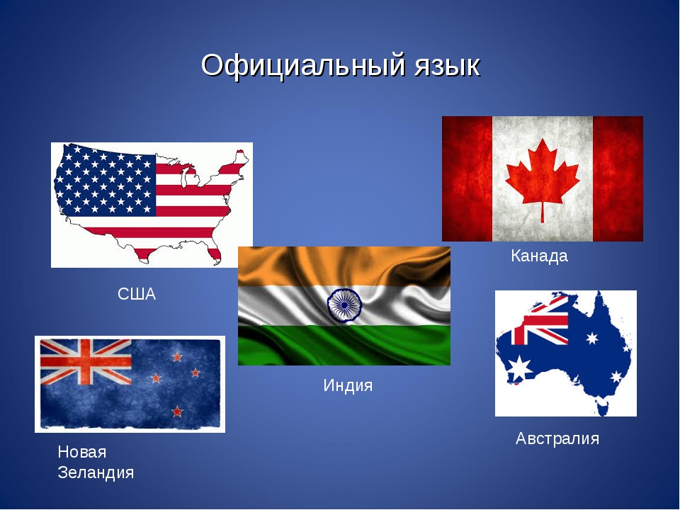 Какой язык в америке является официальным. Языки США. США Канада Великобритания.