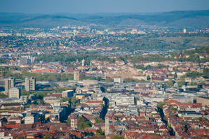 Areal view of Stuttgart